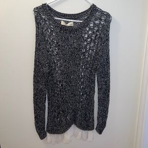 Black and White Knitted Tunic